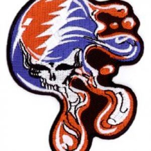 GDP Inc., Grateful Dead Production – Melting SYF Steal Your Face – Best Quality, Small – 3″ x 3.5″ – Embroidered Iron-on Patch